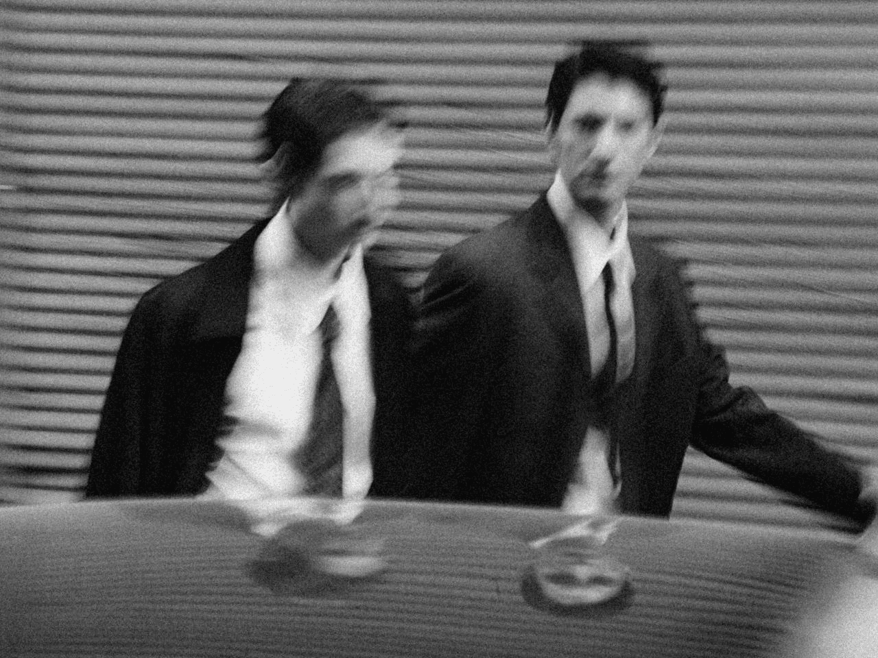 blurred men