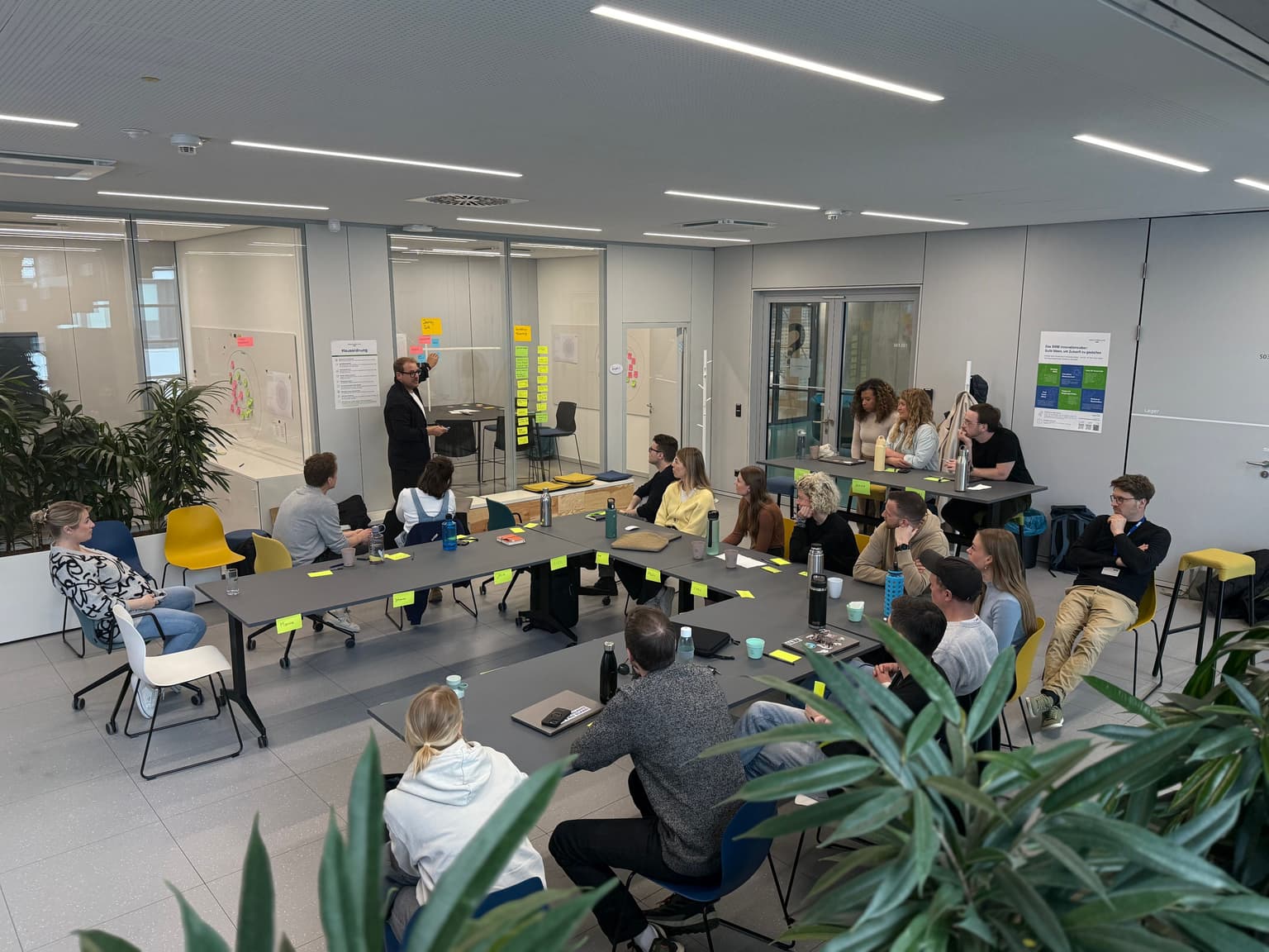 People working on a journey map