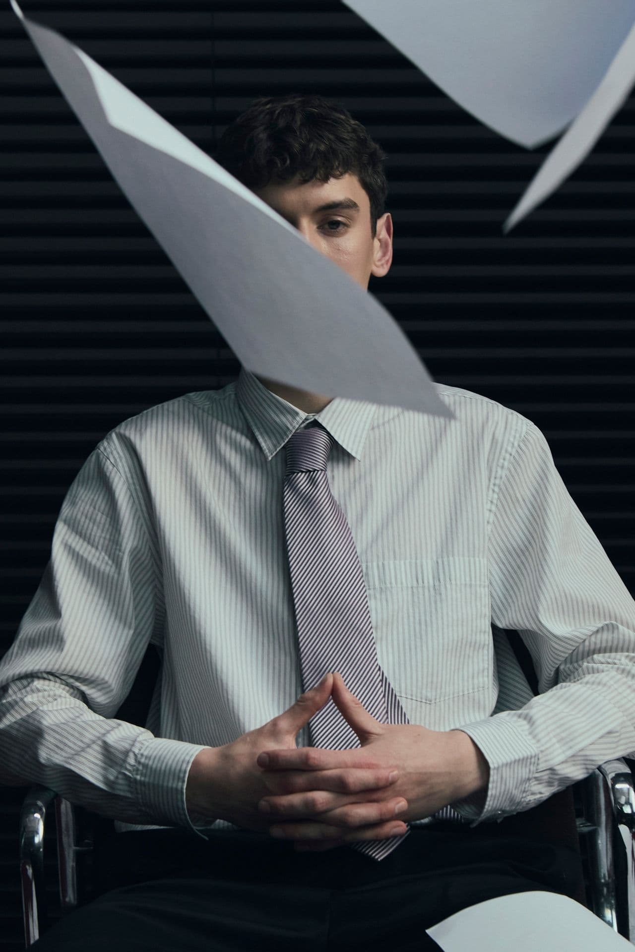man with documents