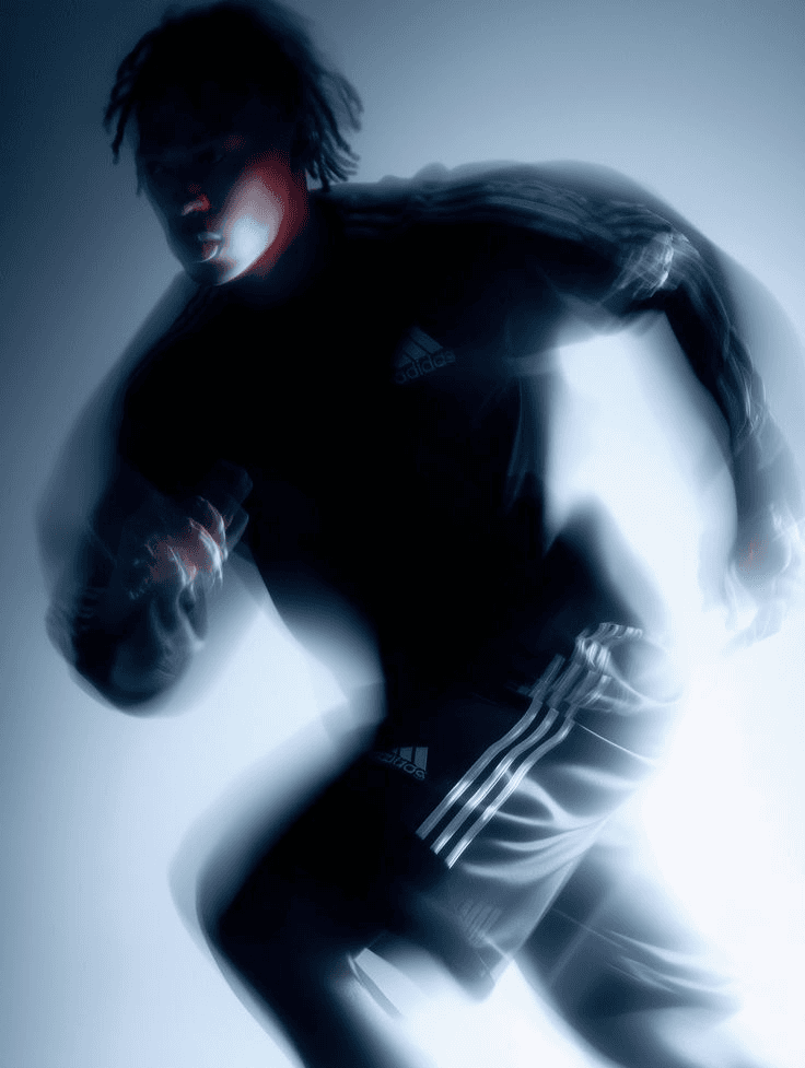 Adidas athlete in motion – symbolizing execution capability, agility and momentum in digital transformation.