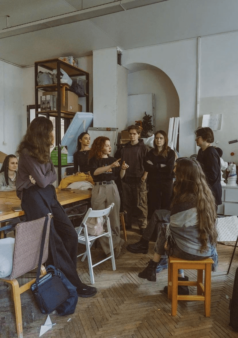 group of people working together